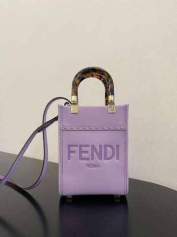 Fend1 Mini Sunshine Shopper Bag 18*13*6.5cm purple