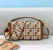 Fend1 Medium FF Baguette embroidered bag 26x14x5cm  - 4