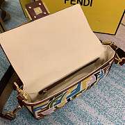 Fend1 Ff Fish-eye Motif Medium Baguette Bag 26x14x5cm  - 4