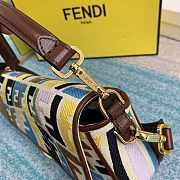 Fend1 Ff Fish-eye Motif Medium Baguette Bag 26x14x5cm  - 6
