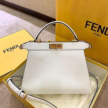 Fend1 Peekaboo ISeeU Medium Bag White 33 x 25 x 13cm 