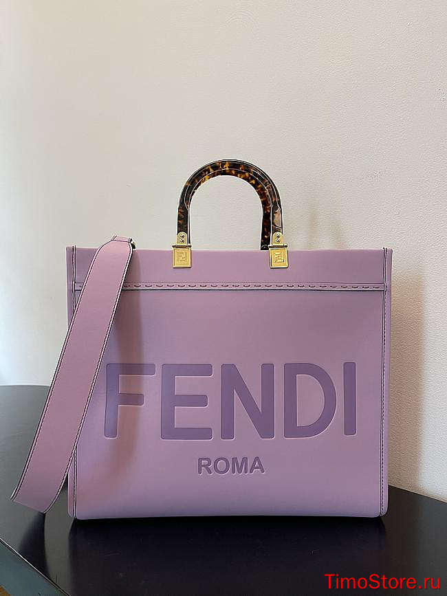 Fend1 Tote Bag Purple 35cm  - 1
