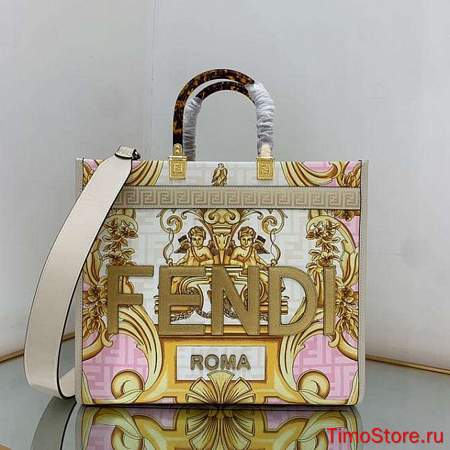 Fend1 X Varsace Tote Bag White 35cm - 1