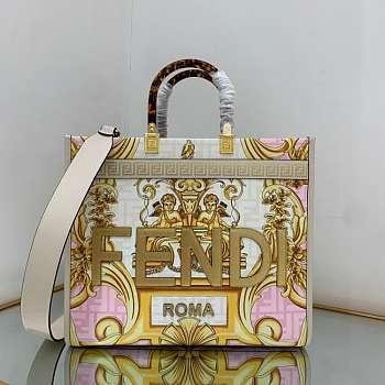 Fend1 X Varsace Tote Bag White 35cm