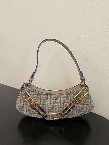Fend1 O'Lock Swing Shoulder Bag Light Beige 32cm 