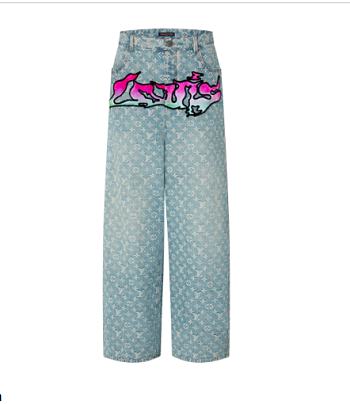 1OUIS VU1TTON SS22 BAGGY JEANS