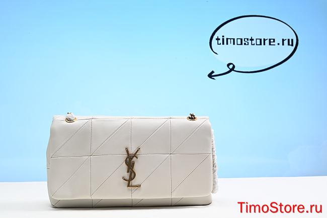 YS1 Medium Jamie Shoulder Bag in White 25cm - 1