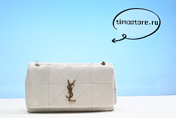 YS1 Medium Jamie Shoulder Bag in White 25cm