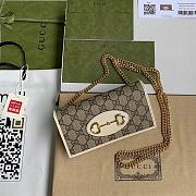 Gvcc1 Horsebit 1955 wallet with chain  whtie 19*10*3  - 1