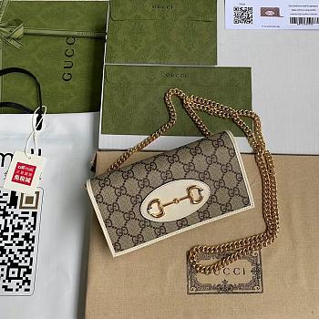 Gvcc1 Horsebit 1955 wallet with chain  whtie 19*10*3 