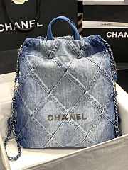 Chenel denim backpack 34x29x8cm  - 3