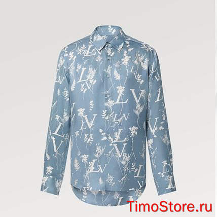 1ouis Vu1tton Silk Street Style Long Sleeves Logo Luxury Shirts - 1