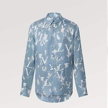 1ouis Vu1tton Silk Street Style Long Sleeves Logo Luxury Shirts
