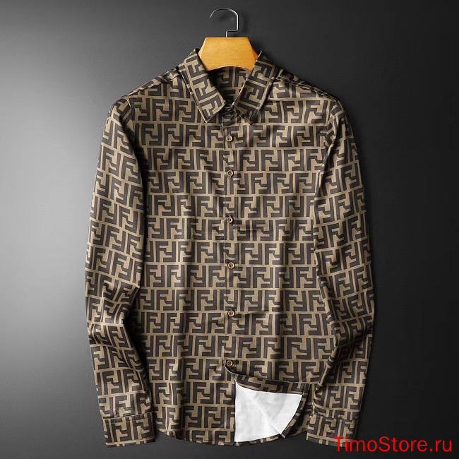 Fend1 Shirt , Brown  - 1