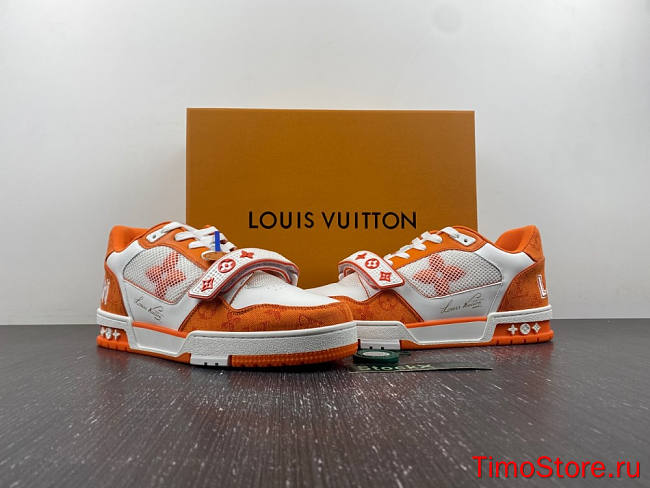 Louis Vuitton LV trainer orange  - 1