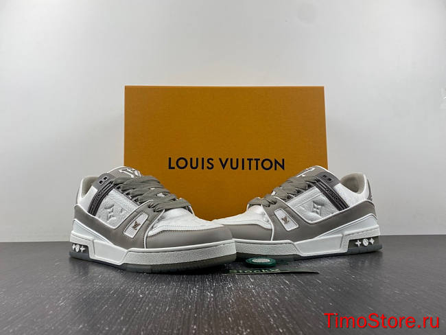 1ouis Vu1tton  Trainer Grey White  - 1