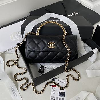 chene1 Handbag   Size:10x18x4.5cm black