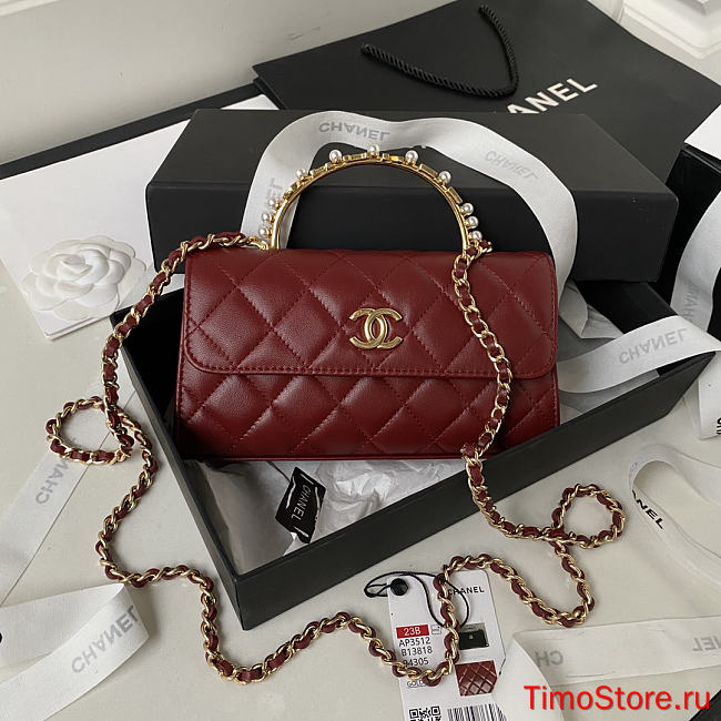 	 chene1 Handbag Size:10x18x4.5cm red - 1