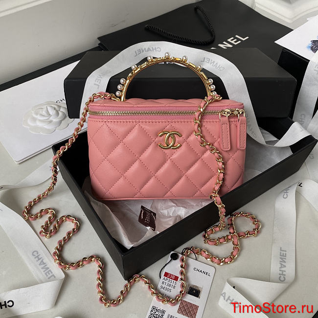 Chene1 Handbag   Size:17x9.5x8cm pink  - 1