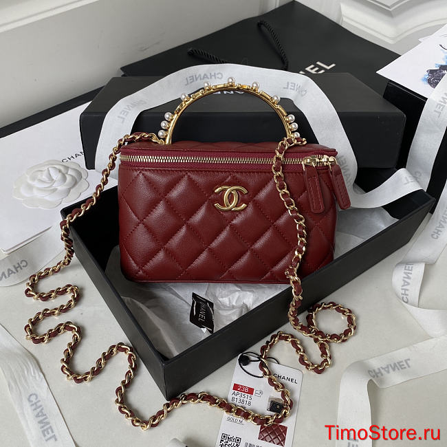 	 Chene1 Handbag Size:17x9.5x8cm red - 1