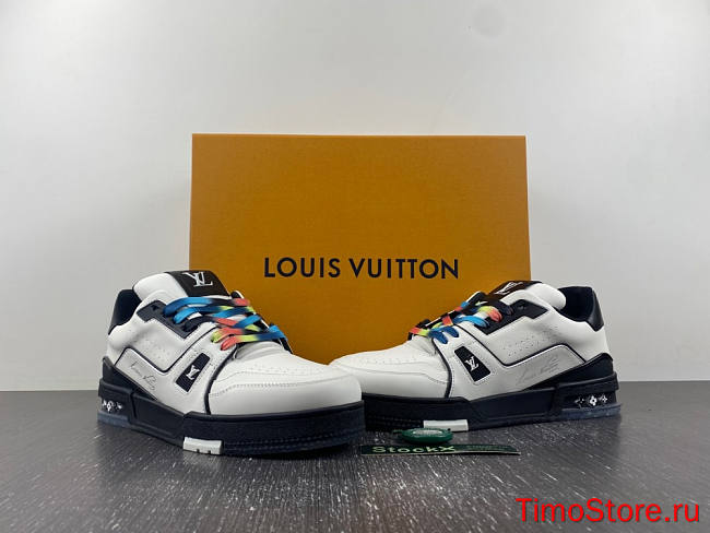 Louis Vuitton LV trainer black and white  - 1