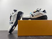 Louis Vuitton LV trainer black and white  - 4