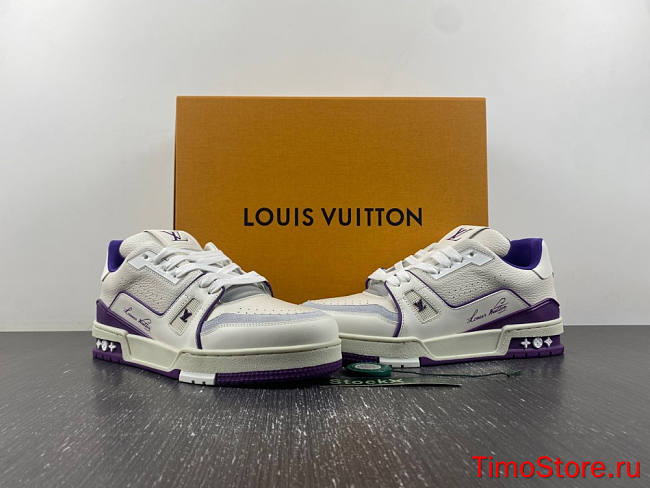 Louis Vuitton LV trainer  purple cement  - 1