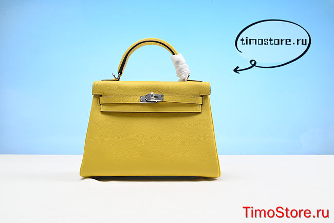 Herme5 Kelly Leather Handbag 25CM - 1