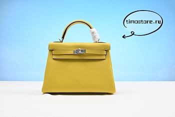 Herme5 Kelly Leather Handbag 25CM