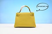 Herme5 Kelly Leather Handbag 25CM - 6
