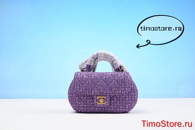 chane1 HANDBAGS 21cm purple - 1