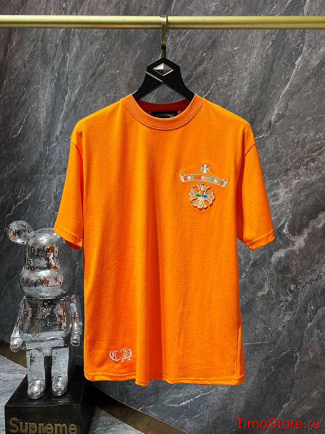 Chrome heart shirt orange  - 1