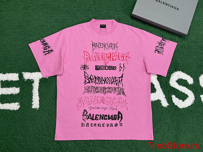 Ba1enc1aga METAL oversized T-shirt 3 - 1