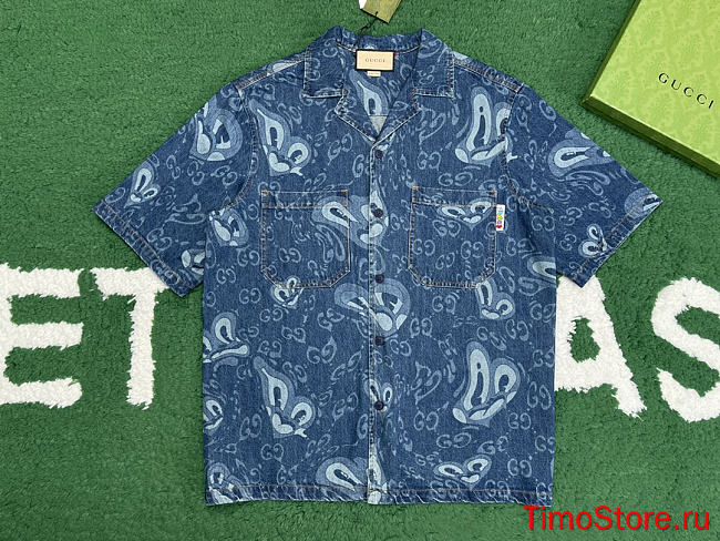 Gvcc1 liquid heart-shaped denim shirt 1 - 1