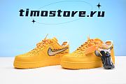 Nike Air Force 1 Low OFF-WHITE University Gold Metallic Silver DD1876-700 - 3