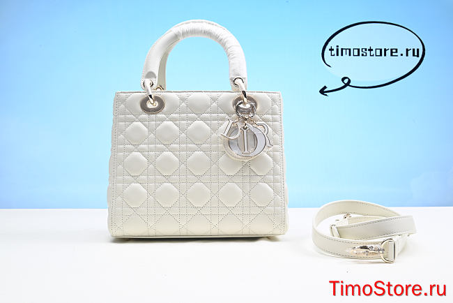 D1or lady Bag White 24cm - 1