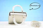 D1or lady Bag White 24cm - 4