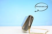 YS1 Metallic Calfskin Classic Monogram Kate Tassel Chain Wallet Platine 24cm - 5