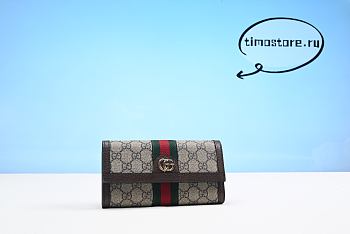 Gvcc1 Ophidia Continental Wallet GG Web Beige/Ebony 