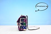 chene1 Printed Fabric Quilted Logo Single Flap Bag Multicolor 25cm - 6