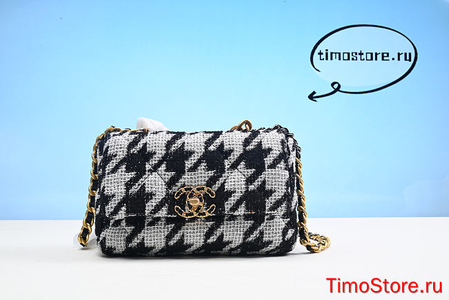 chane1  Houndstooth bag 26cm - 1