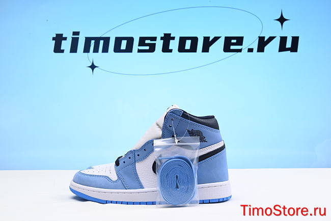 Nike Air Jordan 1 Retro High White University Blue Black 555088-134 - 1
