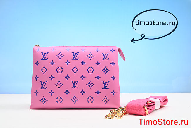 1ouis Vu1tton Pochette CoussinPink/Purple 26cm  - 1