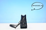 D1or CD Signature Hobo Mini Bag Blue 23cm - 2