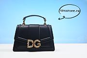 Dolce & Gabbana Black Leather DG Amore 27cm - 1