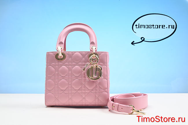 D1OR - Mini Lady Dior Bag Melocoton Pink 20cm - 1