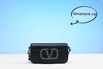 Valentino Garavani Women's Loco Vlogo Small Calfskin Shoulder Bag 20cm