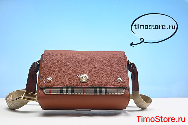 Bvrberry Note Leather Crossbody Bag 25cm  - 1