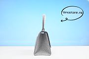 Ba1enciaga Hourglass Handbag XS Rhinestone Grey 23cm - 6