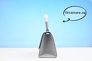 Ba1enciaga Hourglass Handbag XS Rhinestone Grey 23cm - 5